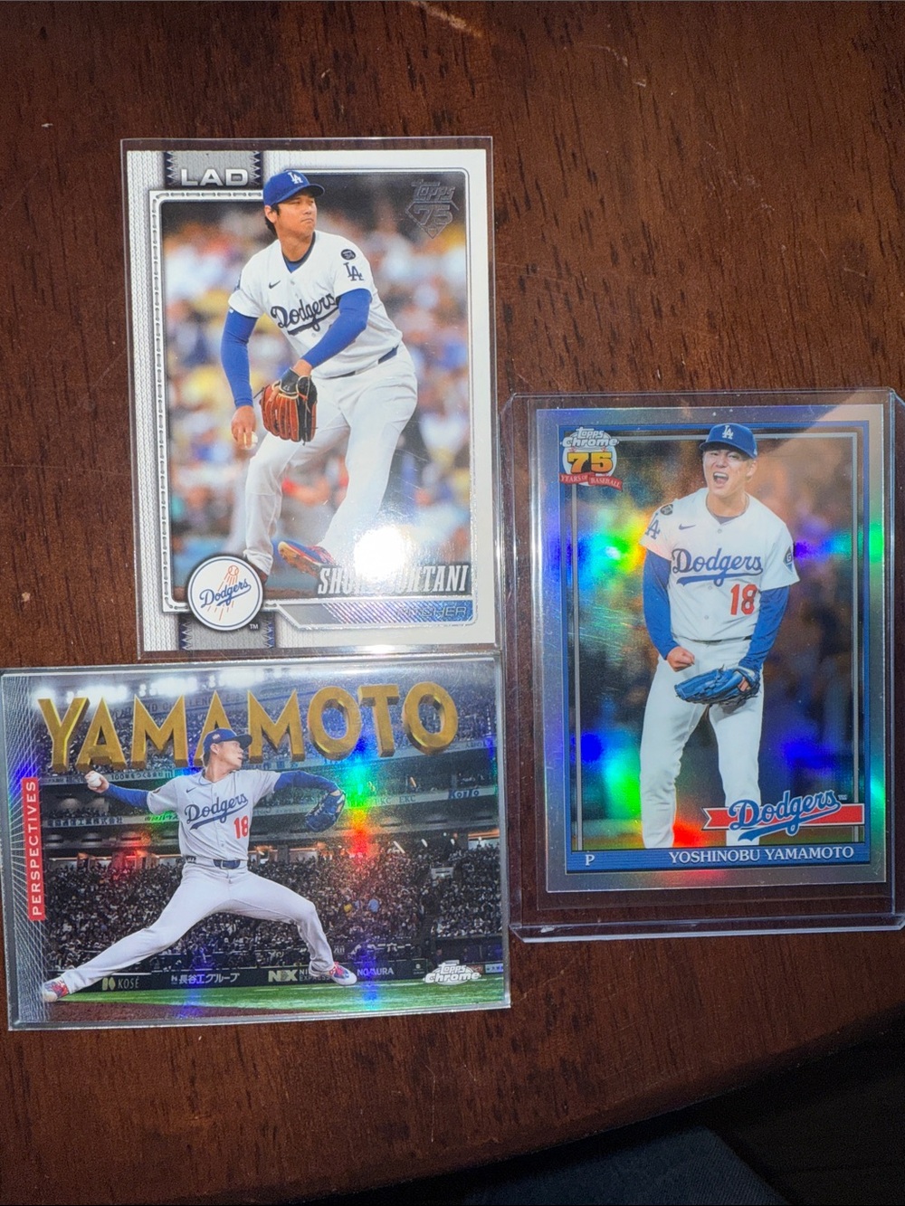 Topps Dodgers Trading Cards with Blue Accents